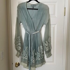 Guess Chiffon Aquamarine Mini Dress